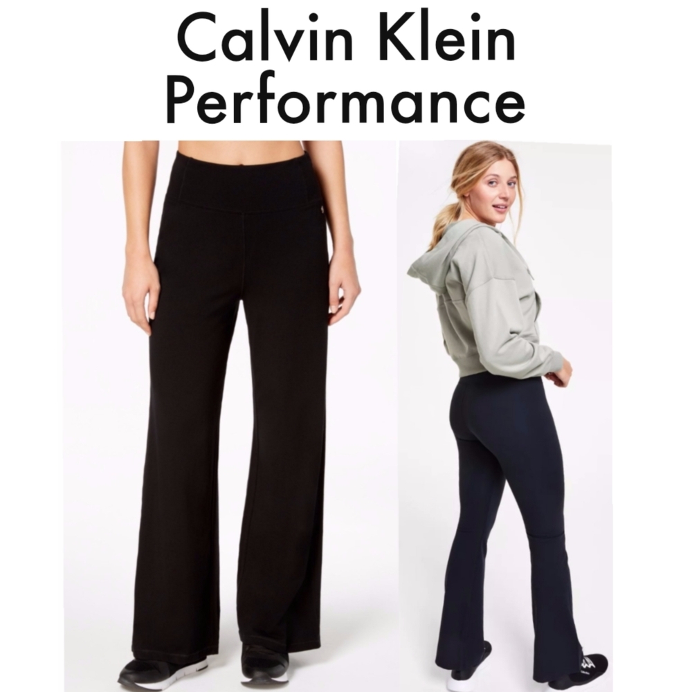 CK Performance Dark Grey Quick Dry Active Straight Wide Leg Yoga Pant Boot Cut M